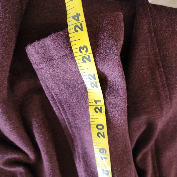 Duluth Trading Co NoGA Classic Dress Large Maroon Long Sleeve Stretchy Pocket - Picture 7 of 10